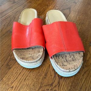 Franco Sarto Red Cork Sandals
